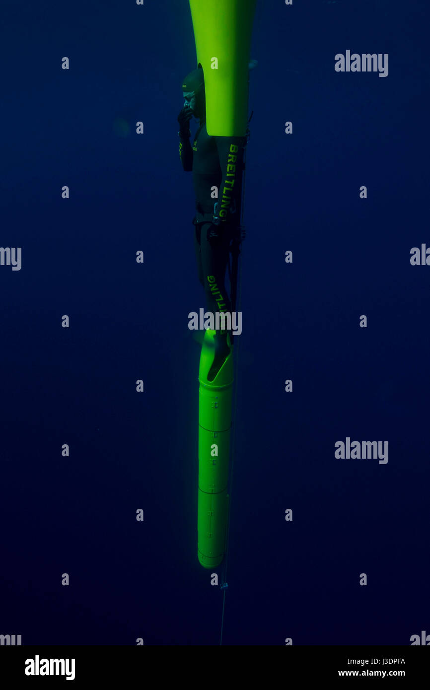 Freediving world record holder Herbert Nitsch at the training camp on