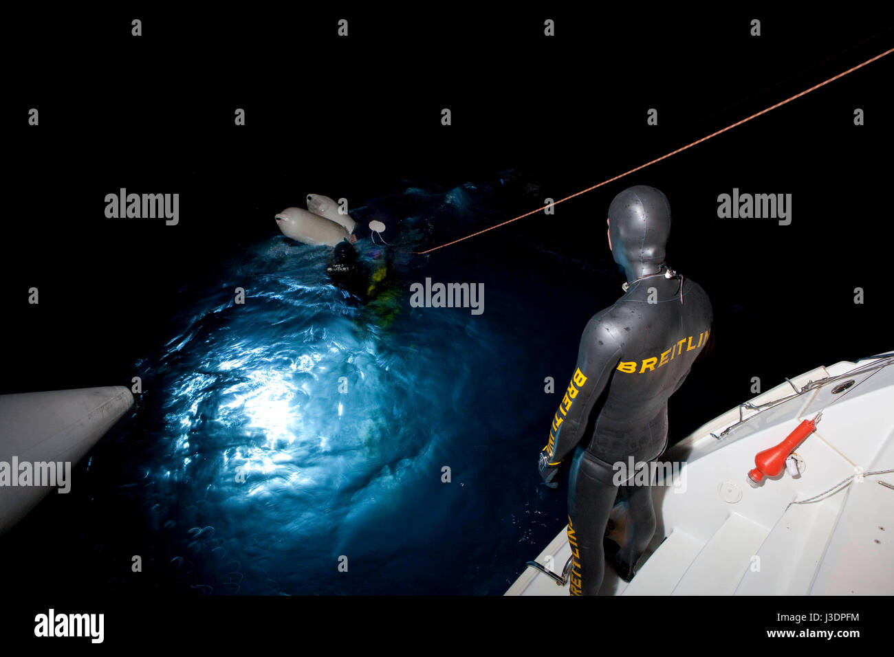 Freediving world record holder Herbert Nitsch at the training camp on