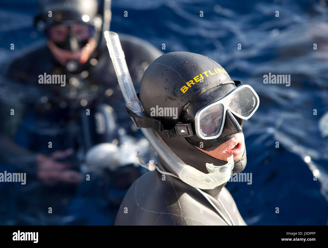 Freediving world record holder Herbert Nitsch at the training camp on  Santorini, Greece Stock Photo - Alamy