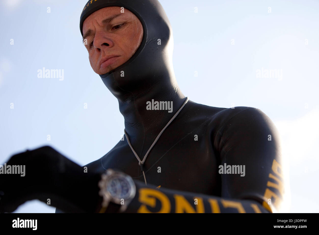 Freediving world record holder Herbert Nitsch at the training camp on