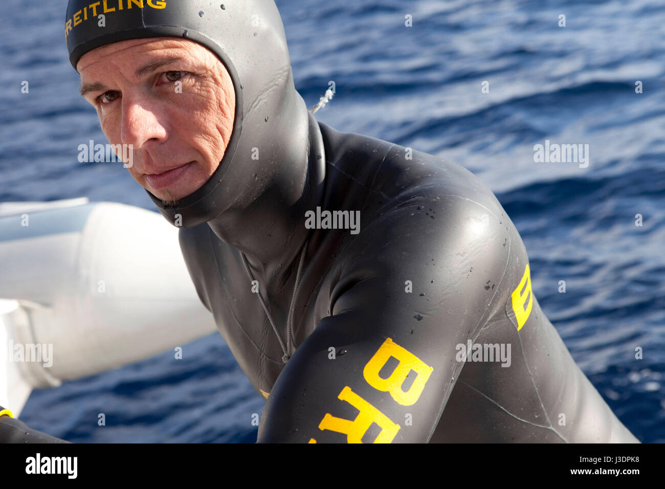 Freediving world record holder Herbert Nitsch at the training camp on