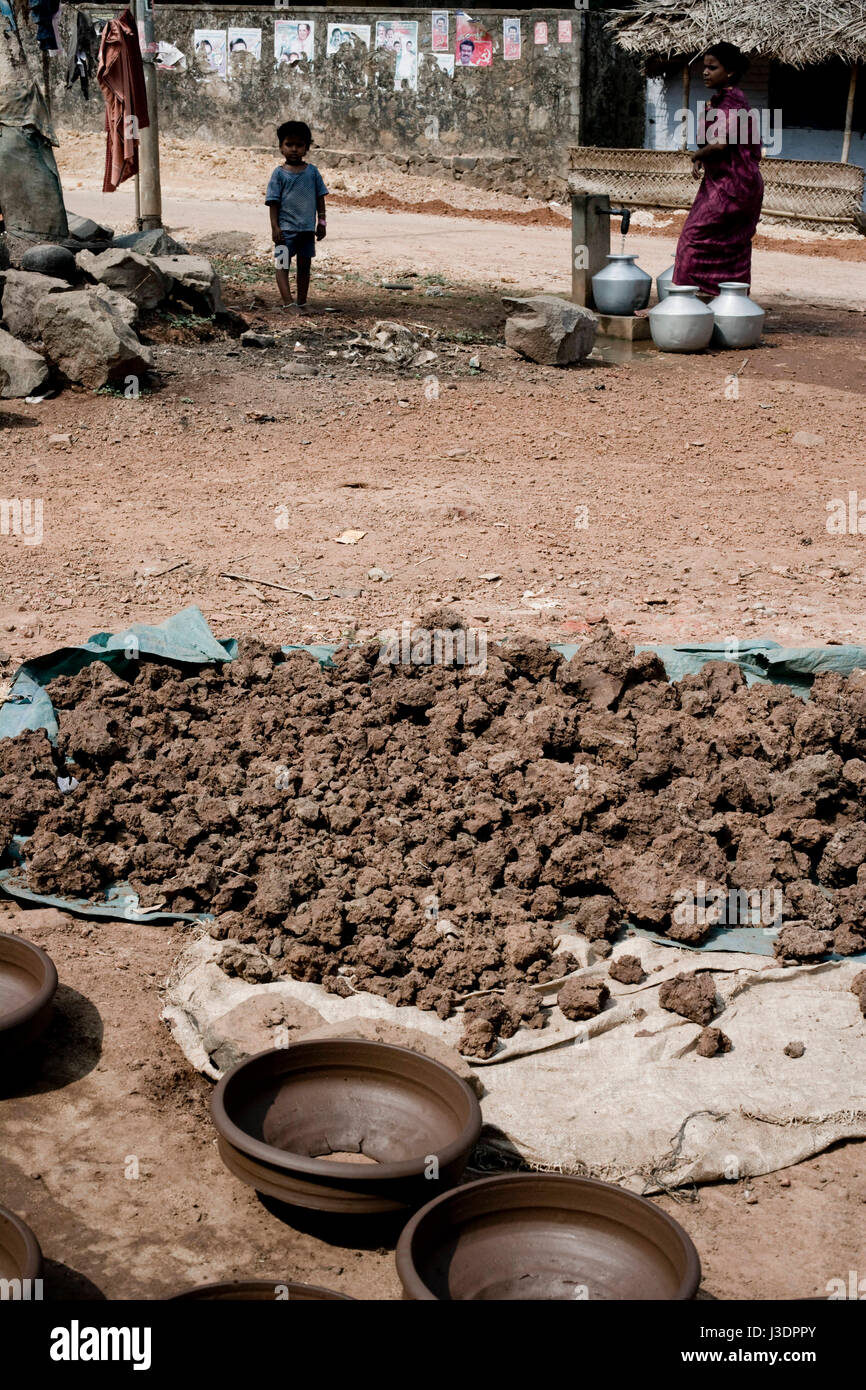 Traditional weaving mill at Cheruthuruthy, Kerala, India Stock Photo