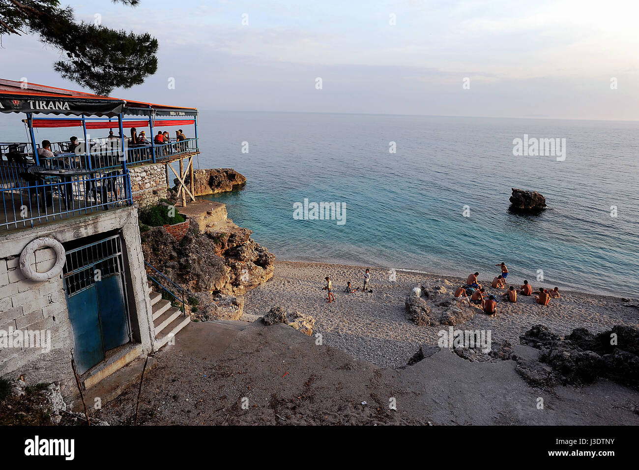 ALBANIA. Dhermi. 2011. View of the beach Stock Photo