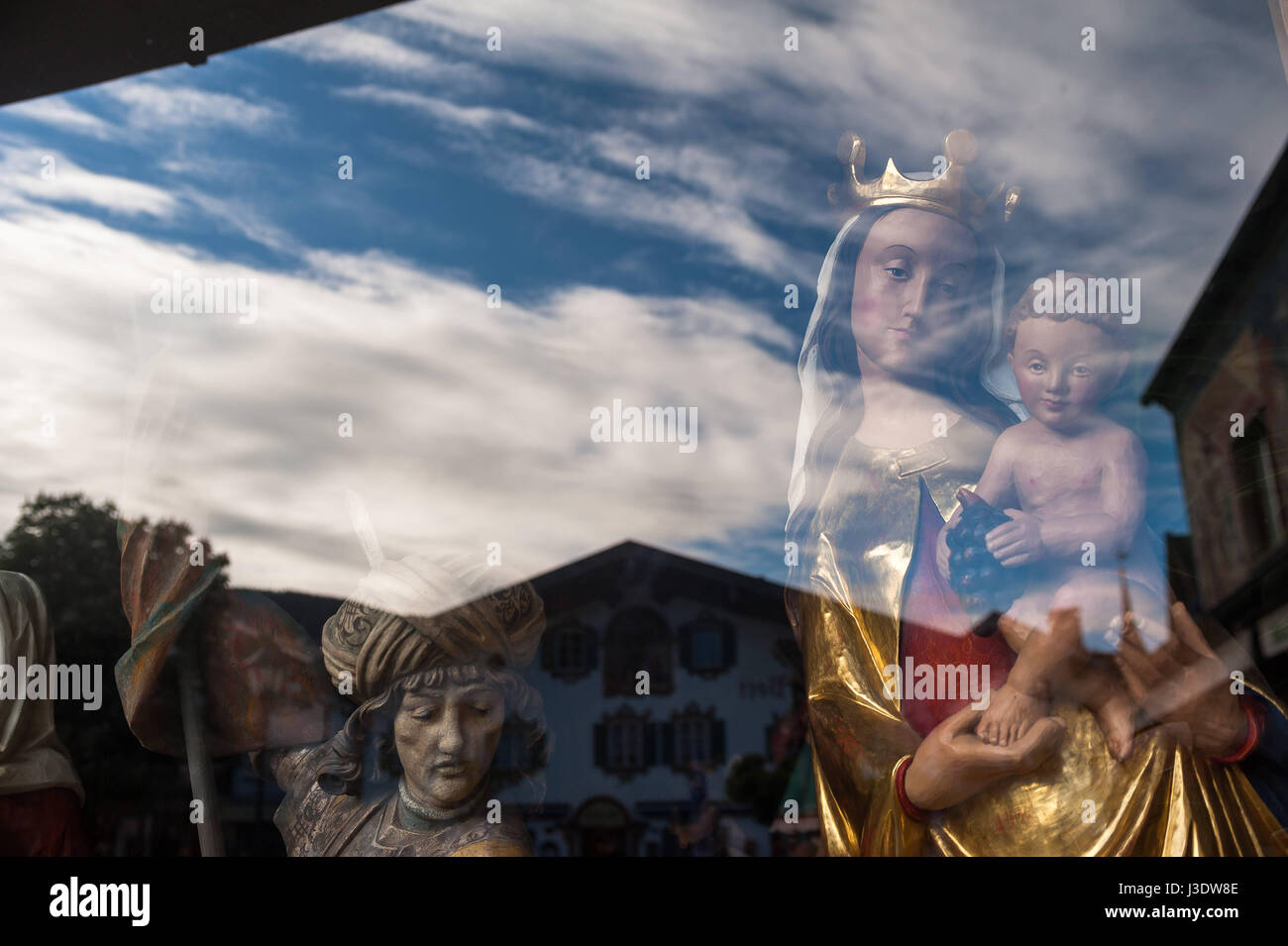 Wood carvings in Oberammergau, Bavaria, Germany, 2016 Stock Photo Alamy