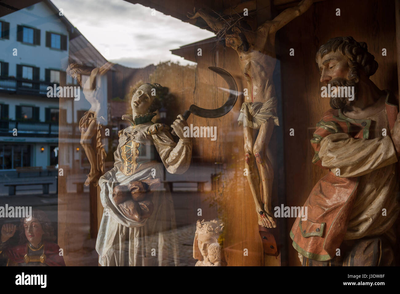 Wood carvings in Oberammergau, Bavaria, Germany, 2016 Stock Photo Alamy