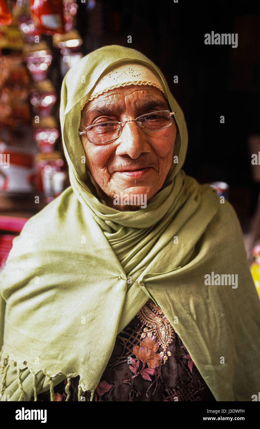 Srinagar, Jammu and Kashmir, India, 2010, Portrait of a woman Stock Photo
