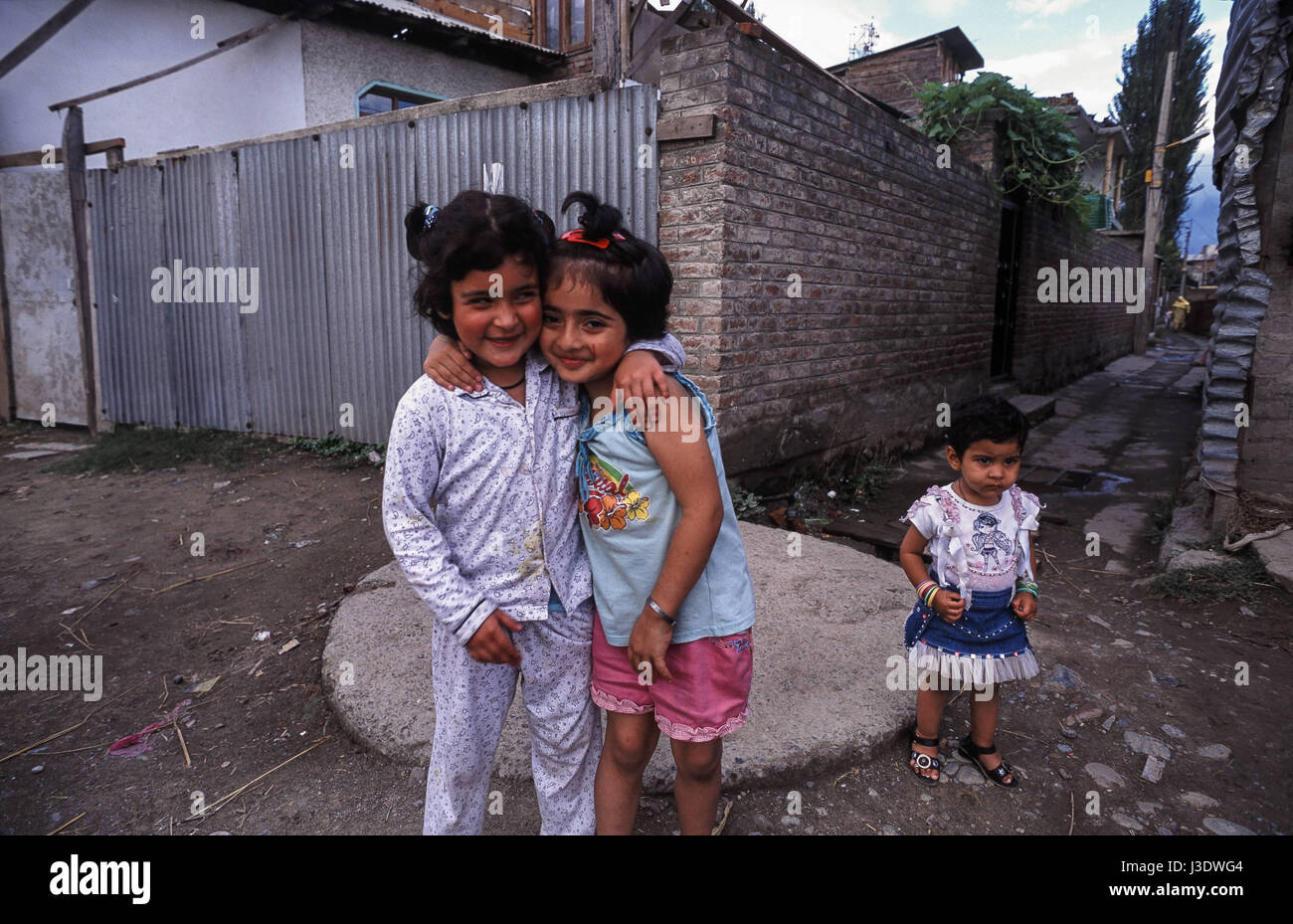 Srinagar, Jammu and Kashmir, India, 2010, Children in Srinagar Stock Photo