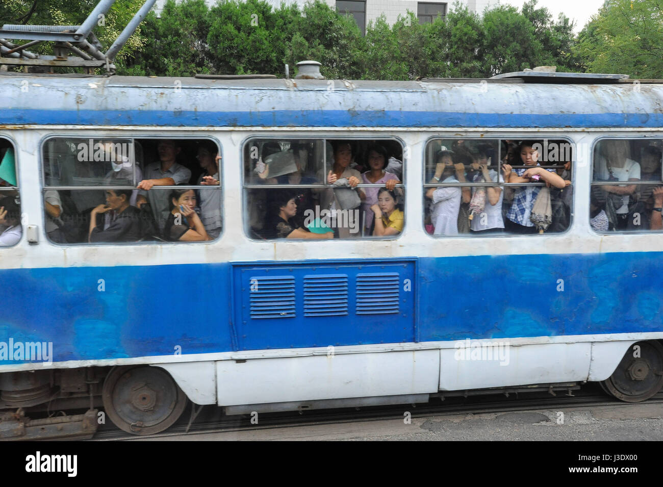 Pyongyang, North Korea, Asia, A tramway in Pyongyang Stock Photo