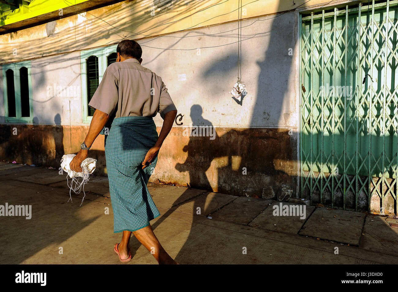 Yangon, Myanmar, Asia, A street scene in Yangon Stock Photo