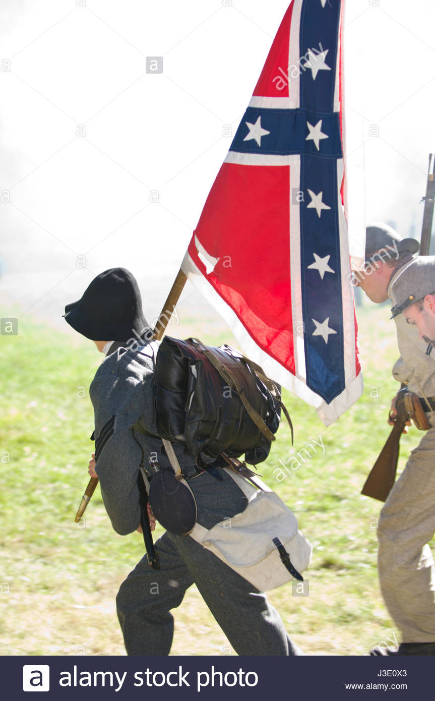 Confederate Soldier And Flag High Resolution Stock Photography and ...