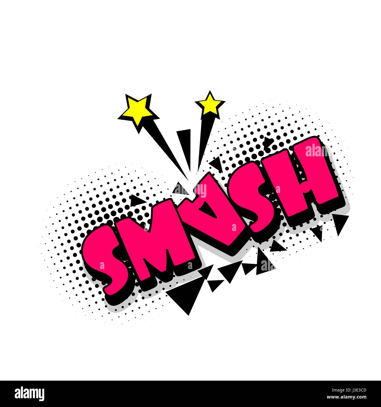 Smash Comic Book Style Expression Stock Illustration - Download