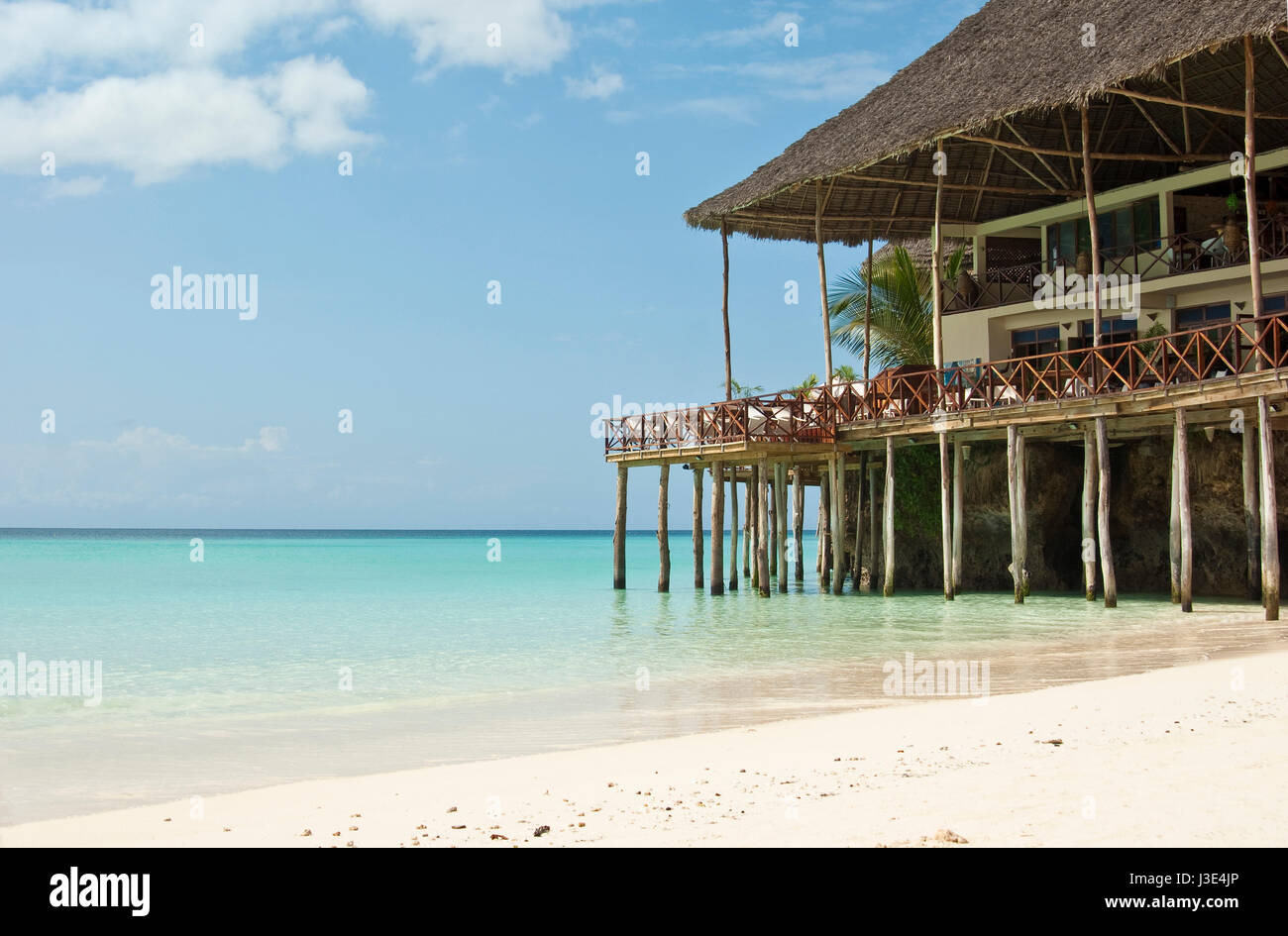 Beach restaurant,  Nungwi Beach, Sansibar Stock Photo