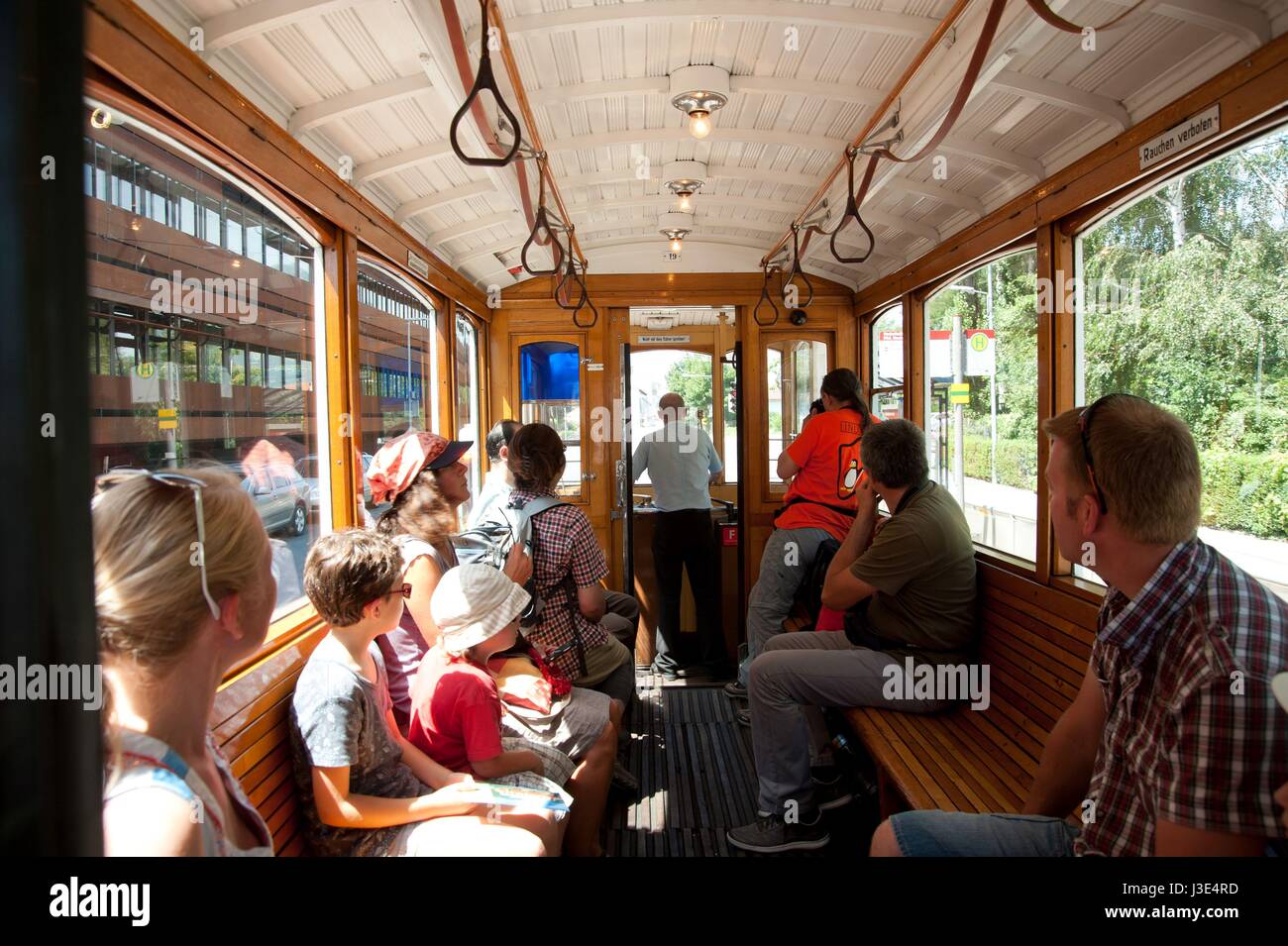 Innsbruck, historische Straßenbahn Stock Photo