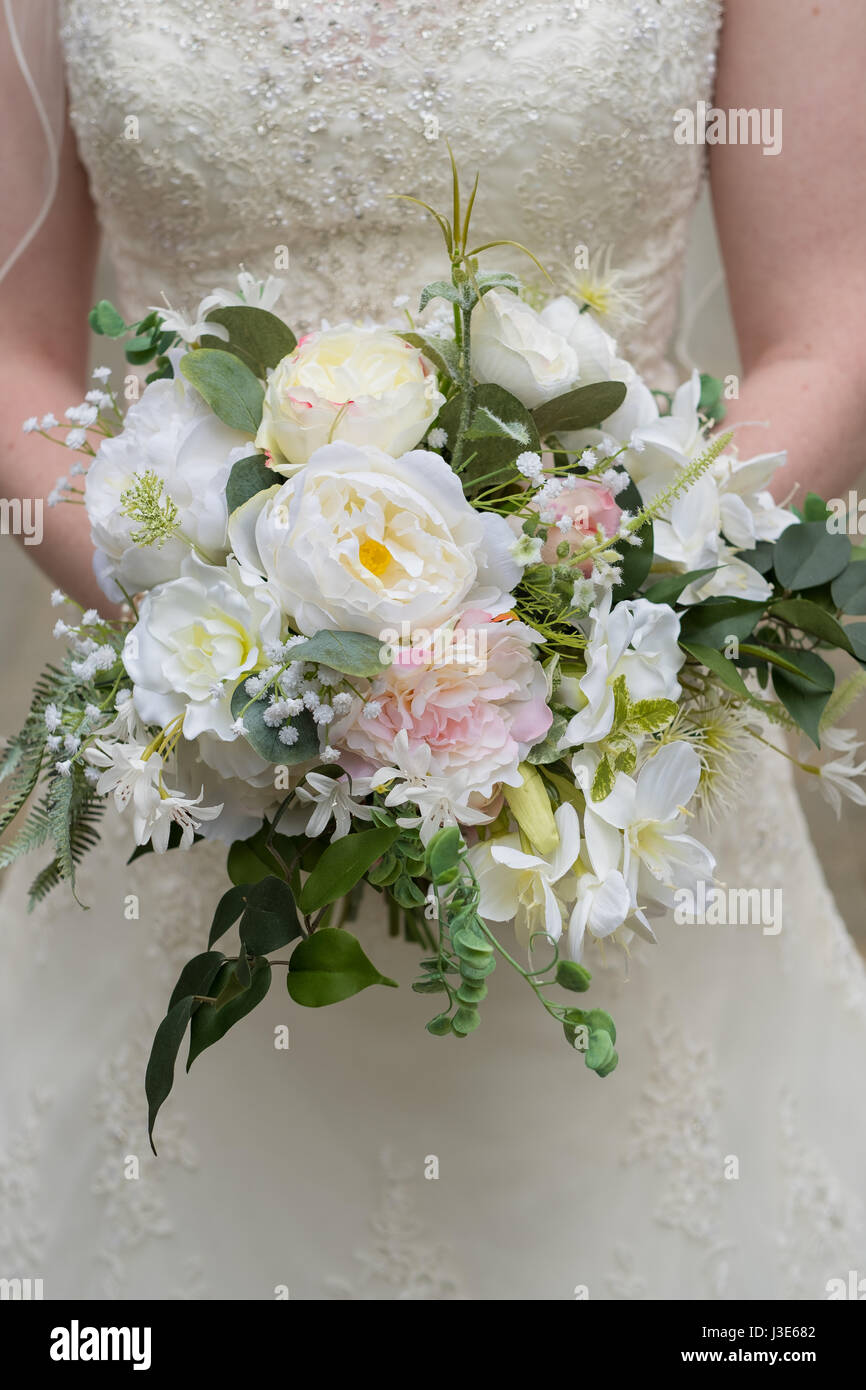 Fake Flower Wedding Bouquet Stock Photo Alamy