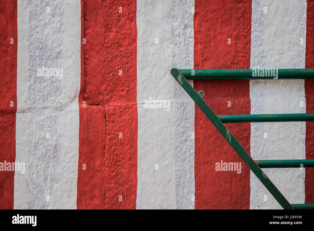 Red and White Striped wall Stock Photo Alamy