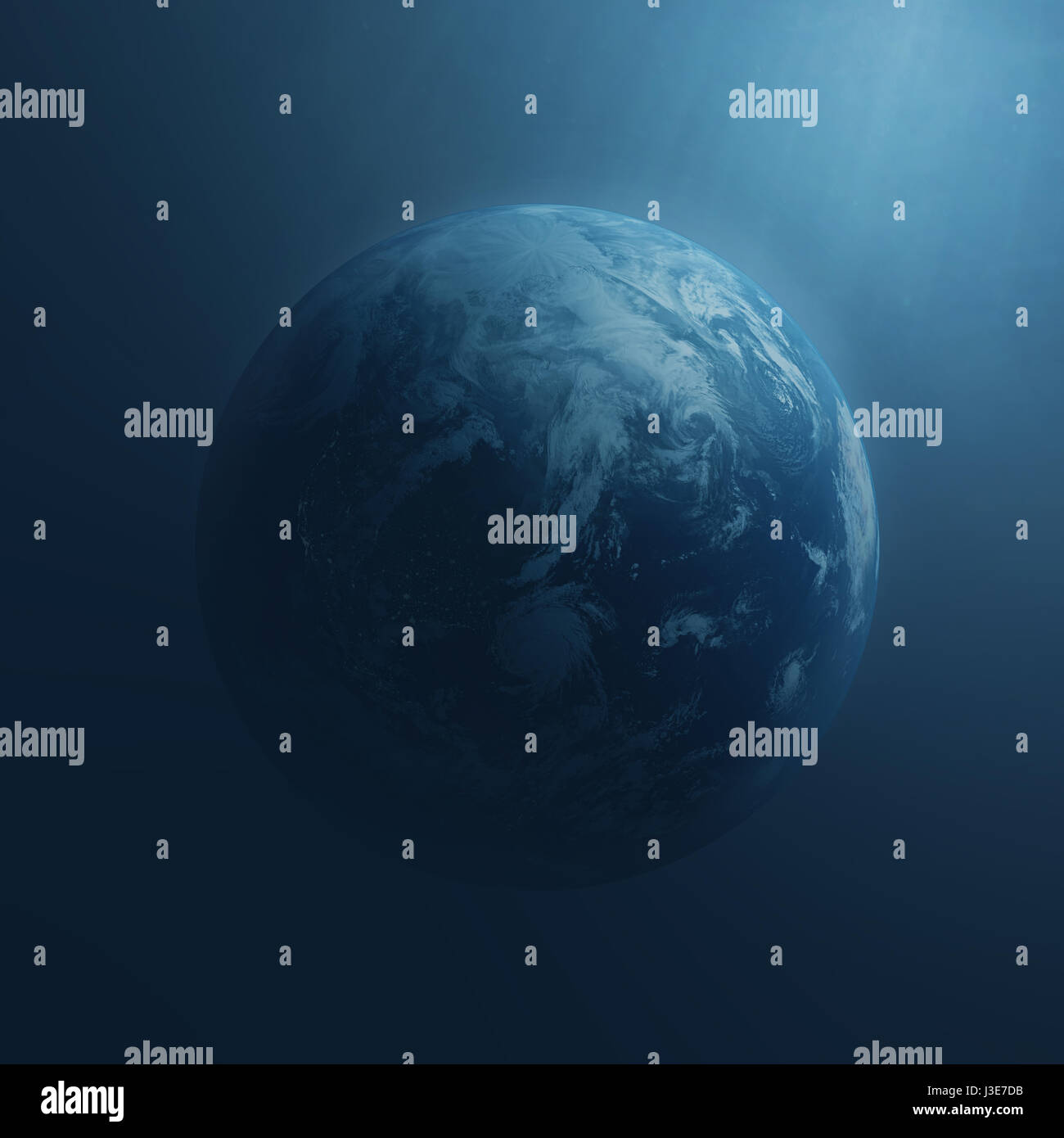 Blue Earth Background with Sunlight Elements of this image furnished by NASA- earthmap http: visibleearth.nasa.gov  Stock Photo