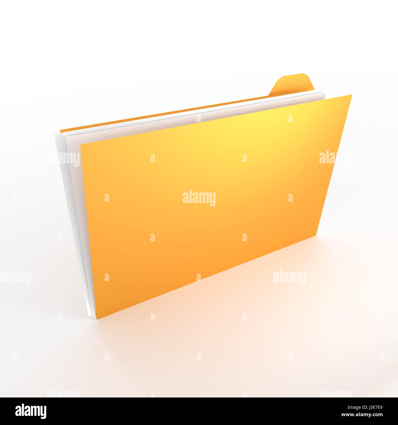 3D folder concept - great for topics like office, documents, data, research etc. Stock Photo