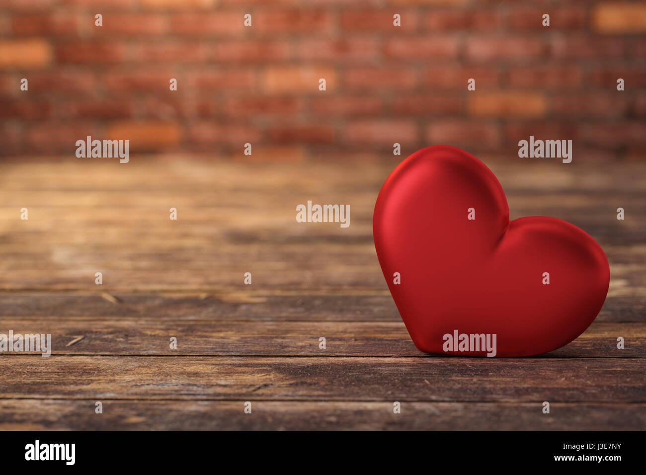 Valentines day hearts on the floor background Stock Photo