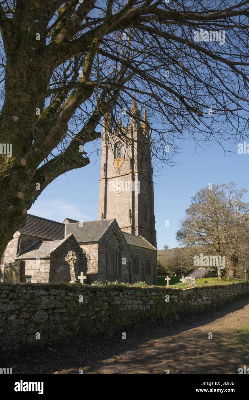 Church of St Pancras, Widecombe in the Moor,  Devon Stock Photo