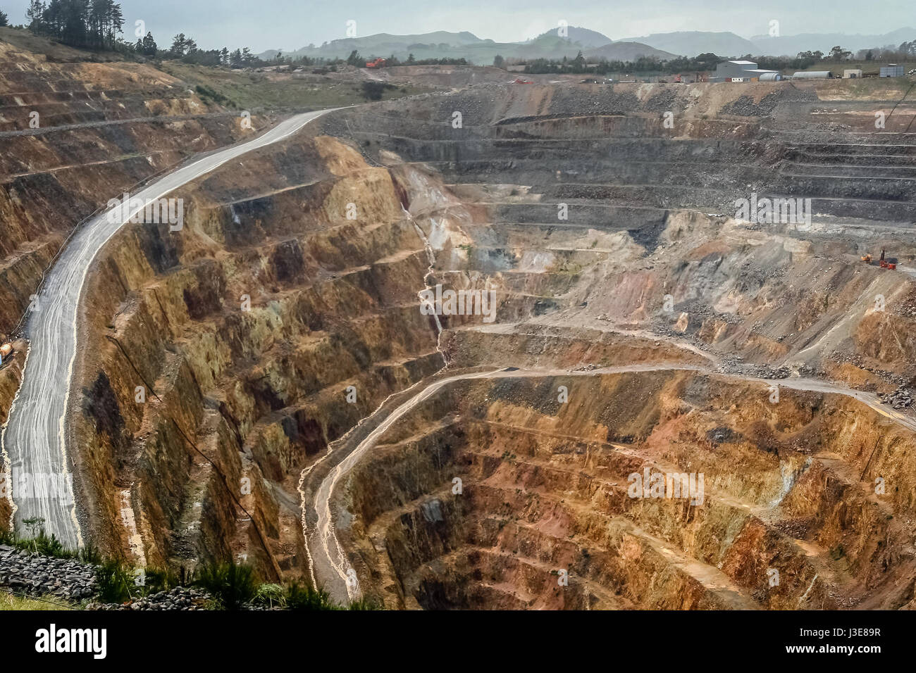 Martha mine, opencast gold mine, Waihi, New Zealand Stock Photo