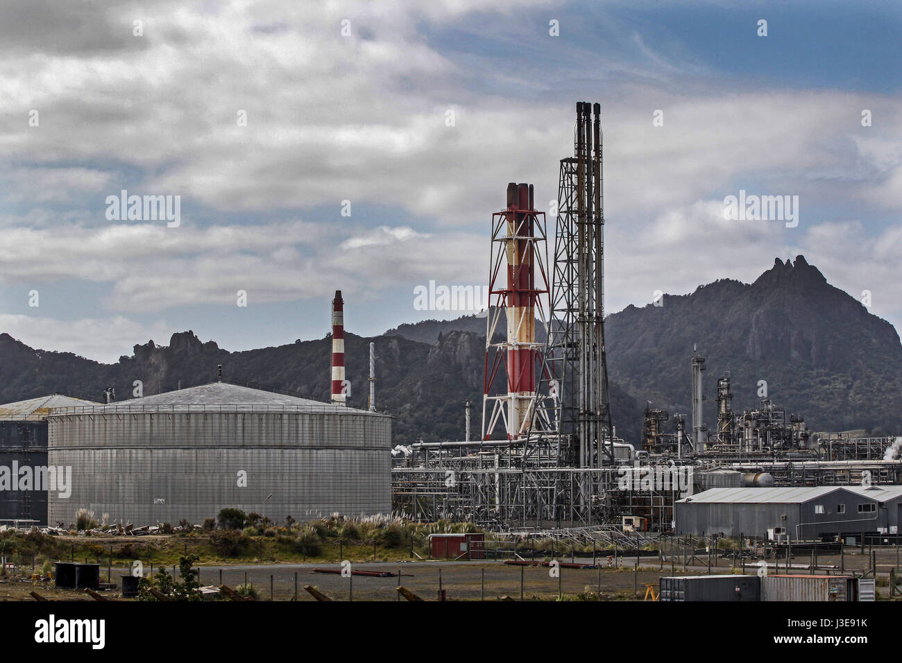 Marsden Point oil refinery, Northland, New Zealand Stock Photo Alamy