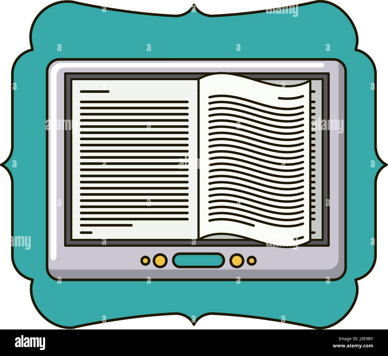 Isolated ebook inside frame design Stock Vector Image & Art - Alamy