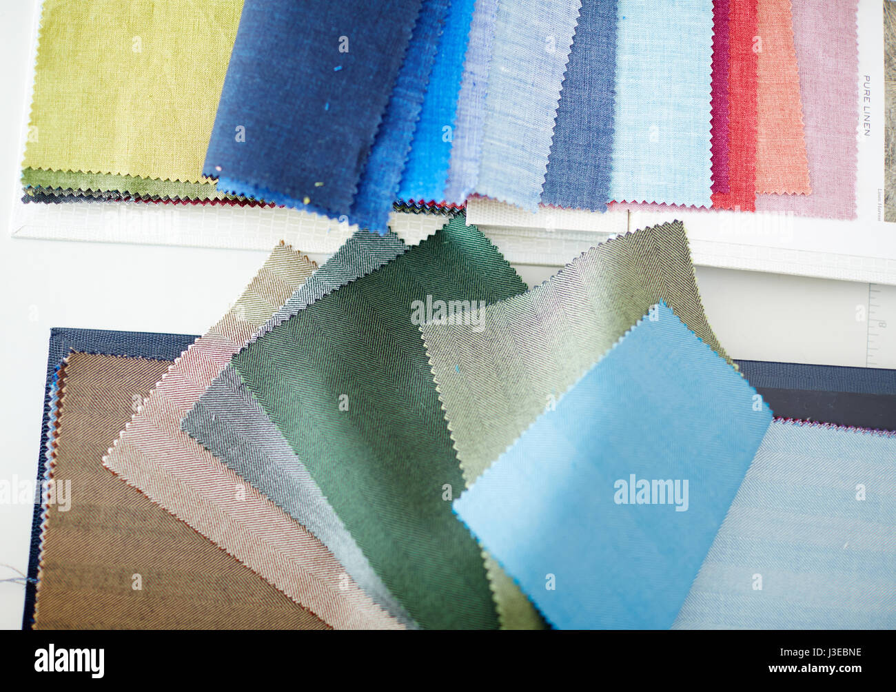 Colorful Fabric Samples Stock Photo