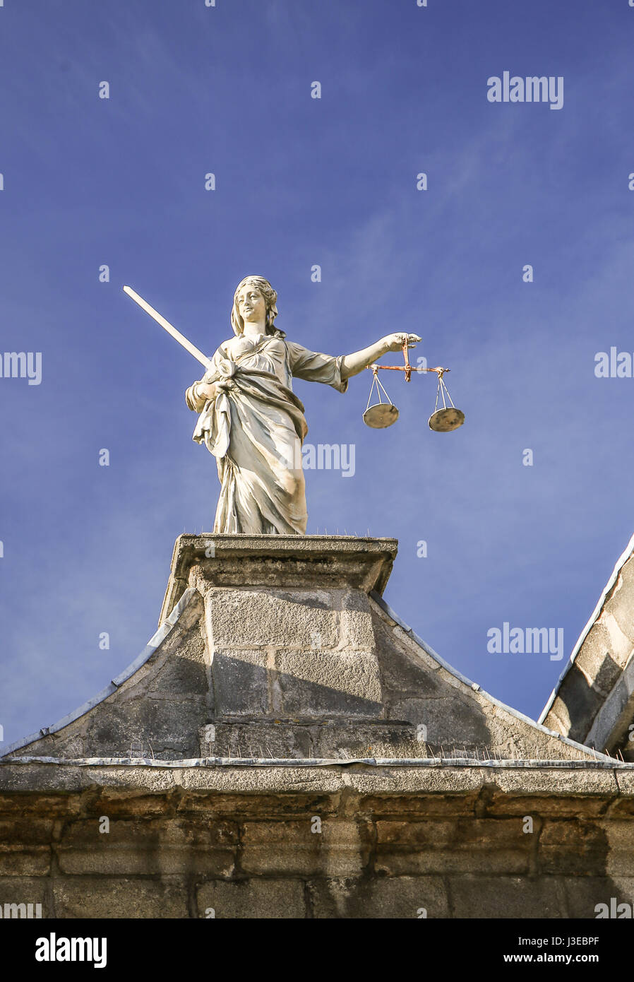 Statue of Lady Justice at Dublin Castle in Dublin Stock Photo Alamy