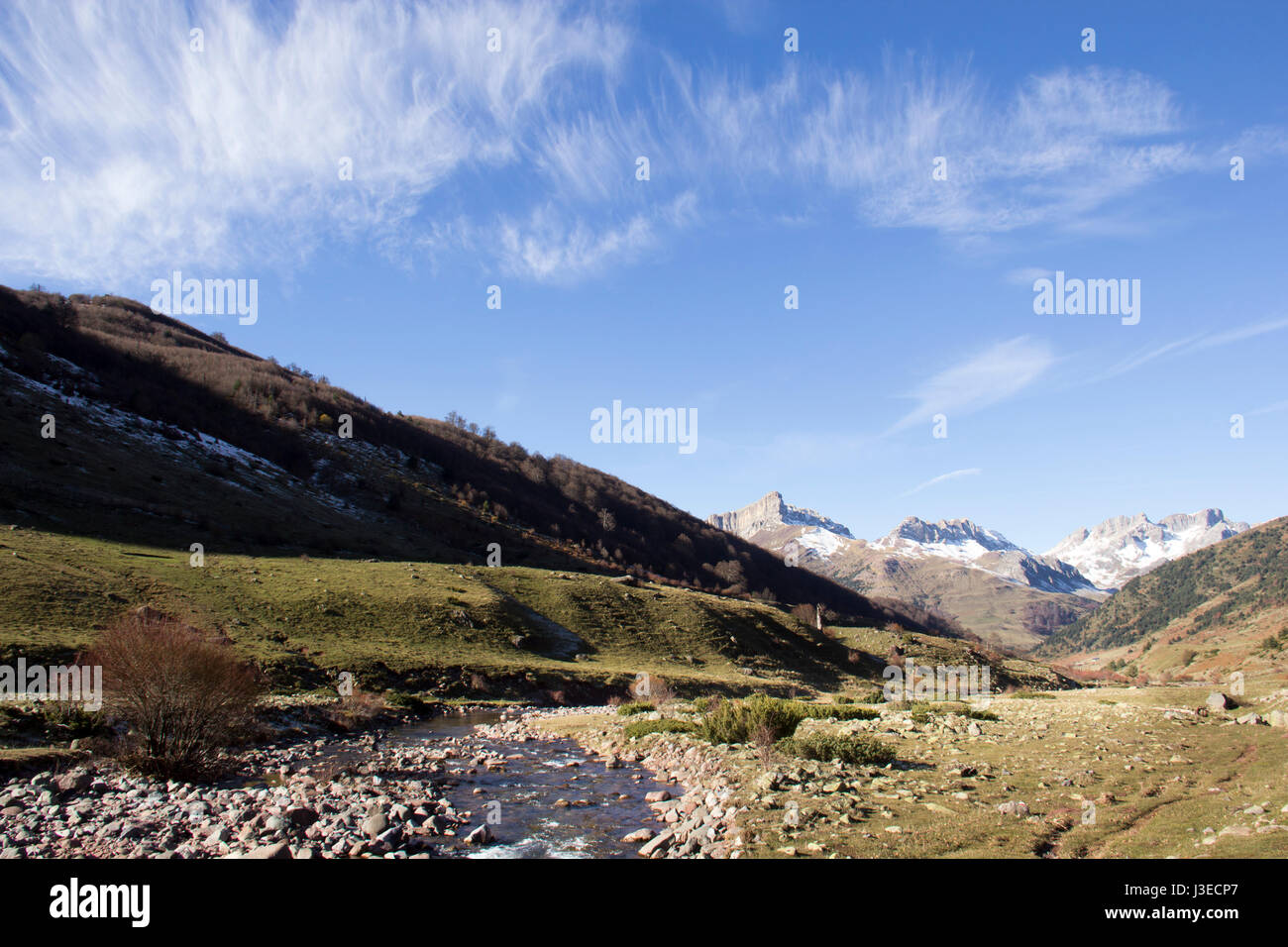 valley in pyrenees Stock Photo