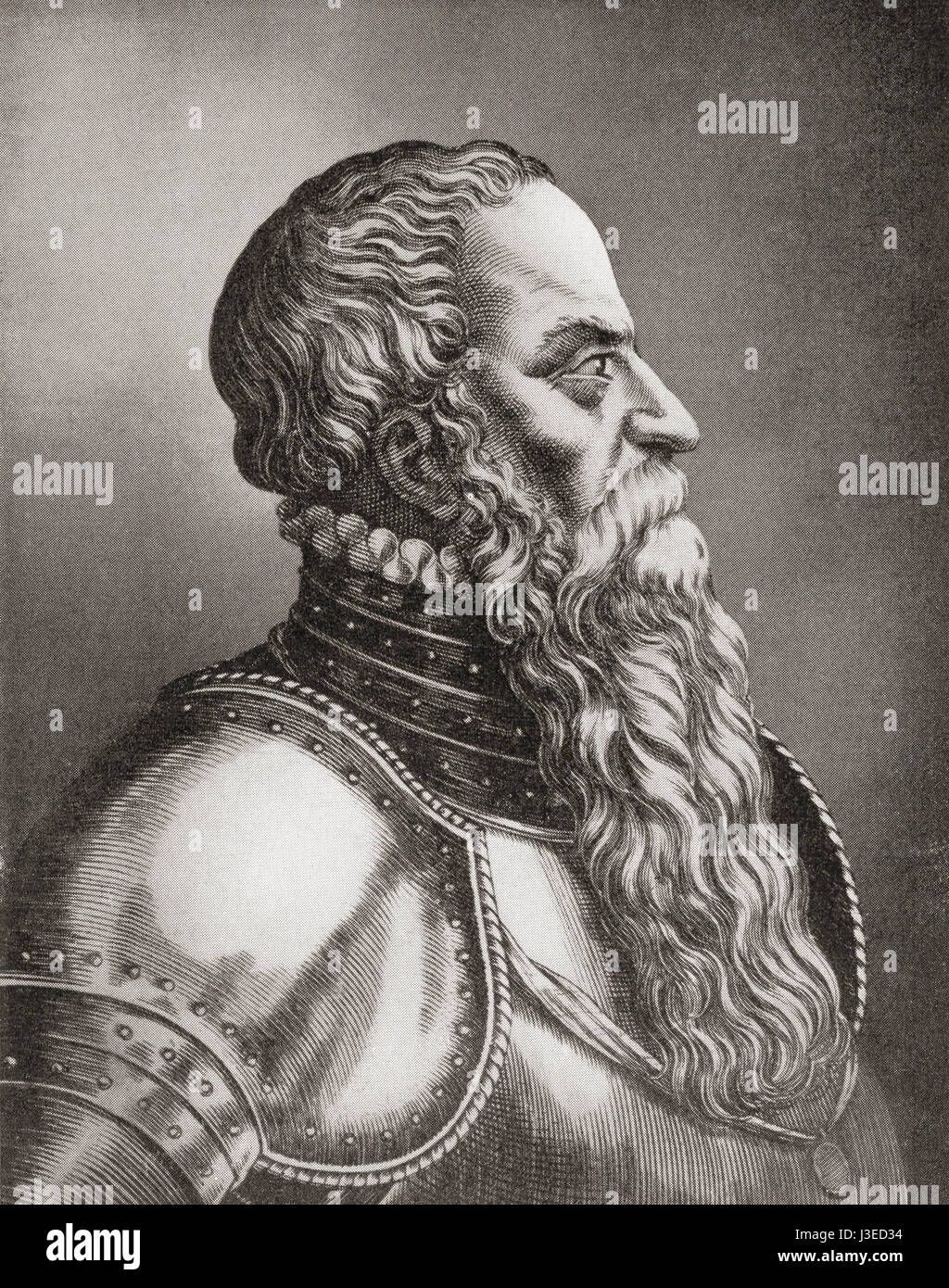 Gustav I, born Gustav Eriksson of the Vasa noble family and later known as Gustav Vasa, 1496 - 1560.  King of Sweden.  From Hutchinson's History of the Nations, published 1915. Stock Photo