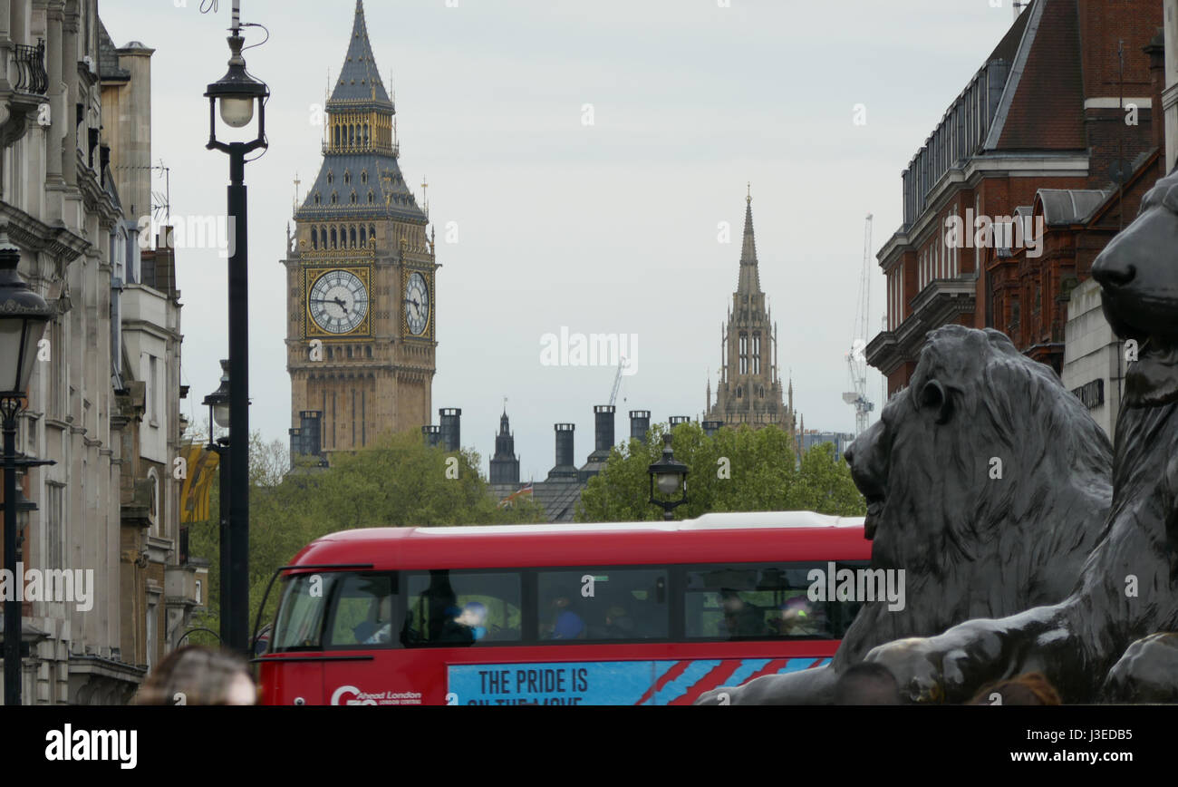 Trafalgar Square to Westminster Stock Photo