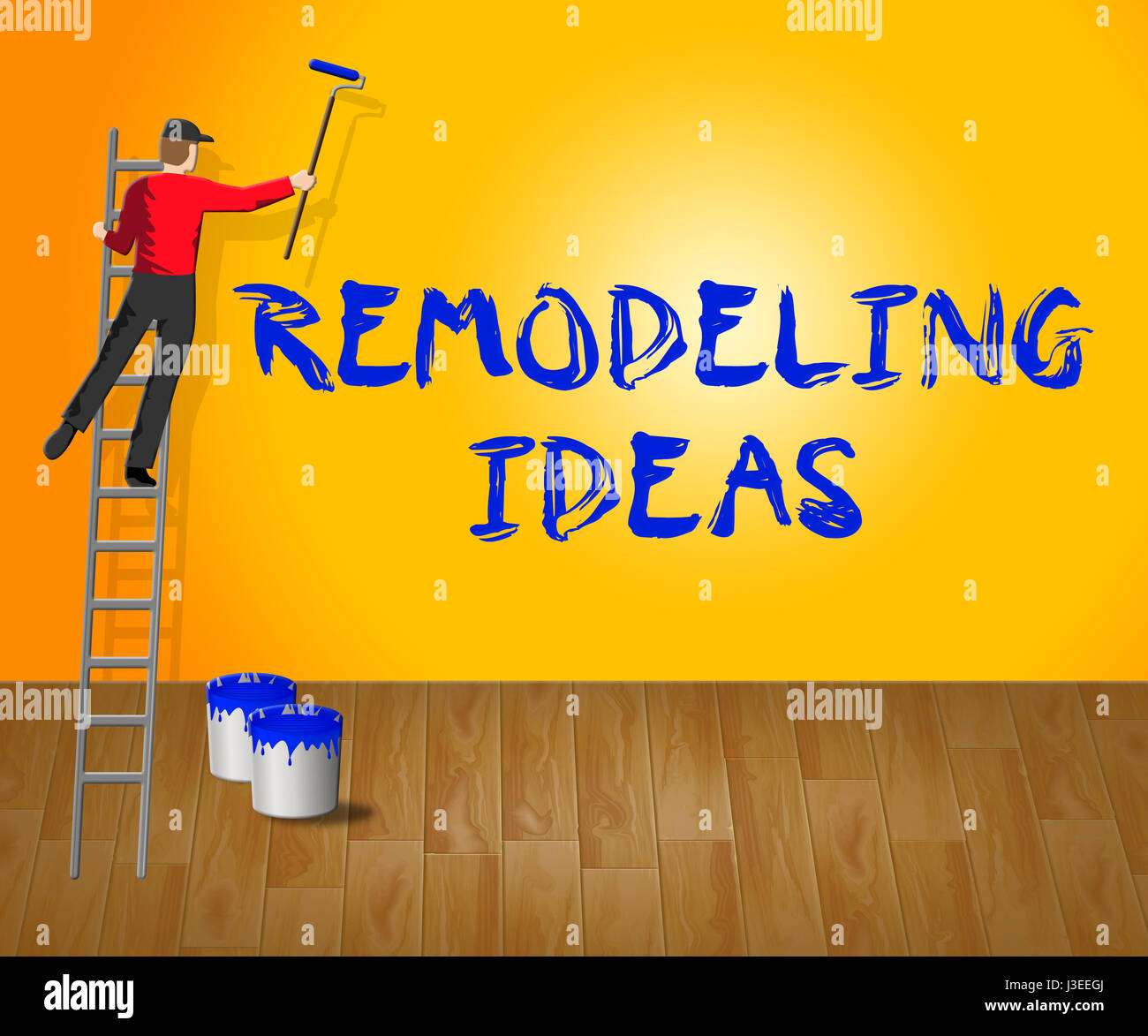 Remodeling Ideas Showing Diy Improvement Suggestions 3d Illustration