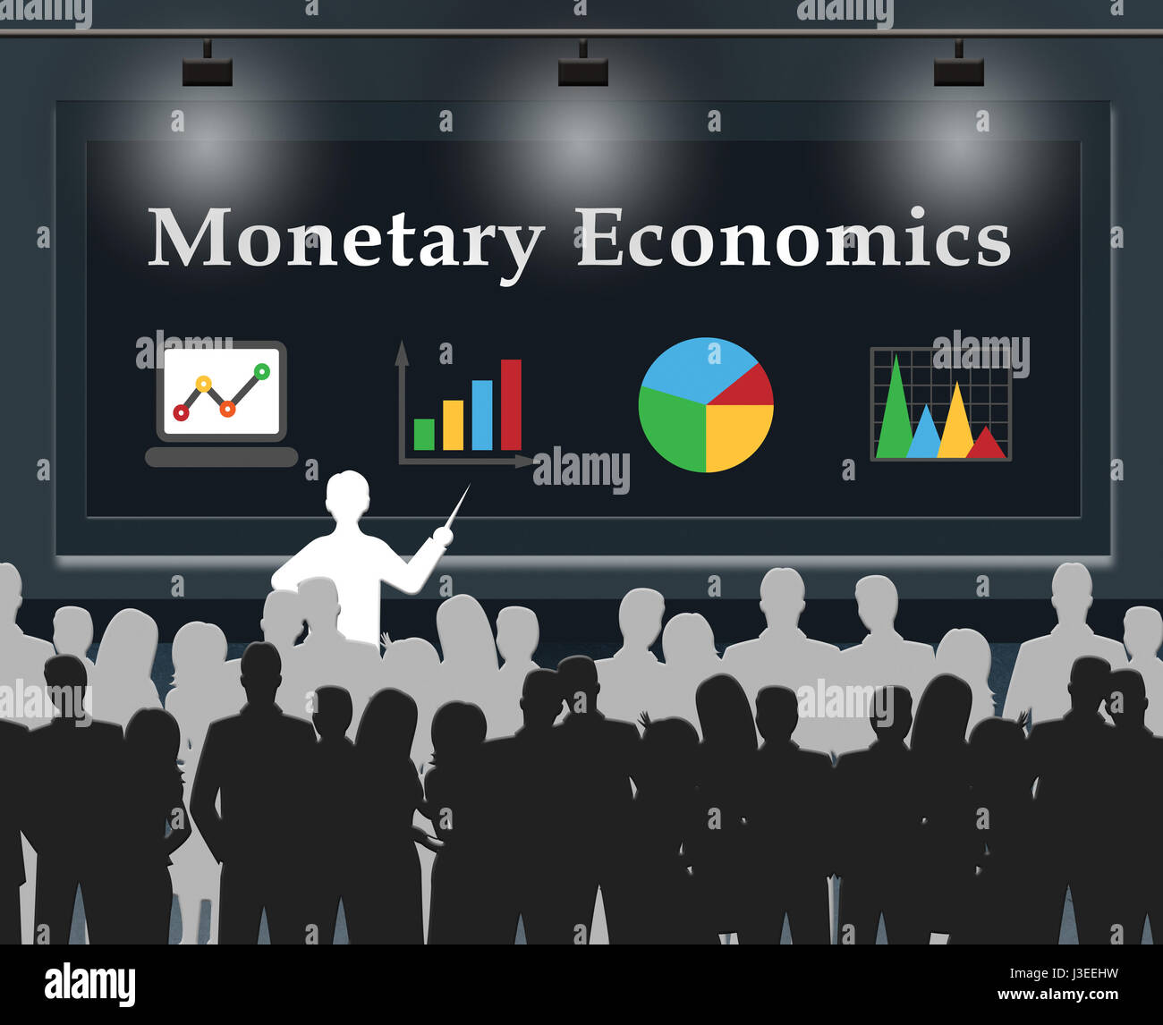 Monetary Economics Meaning Finance Economy 3d Illustration Stock Photo -  Alamy