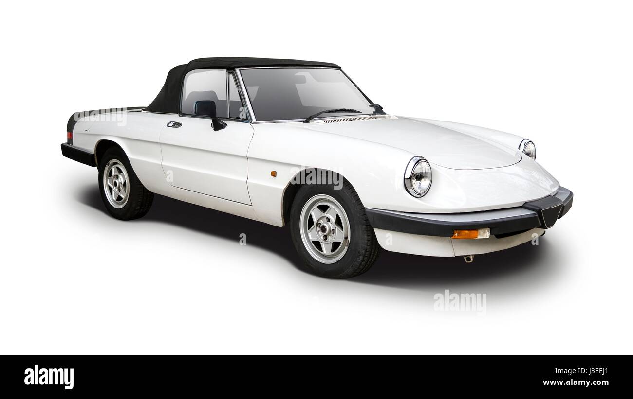 Classic Italian sport car isolated on white Stock Photo - Alamy