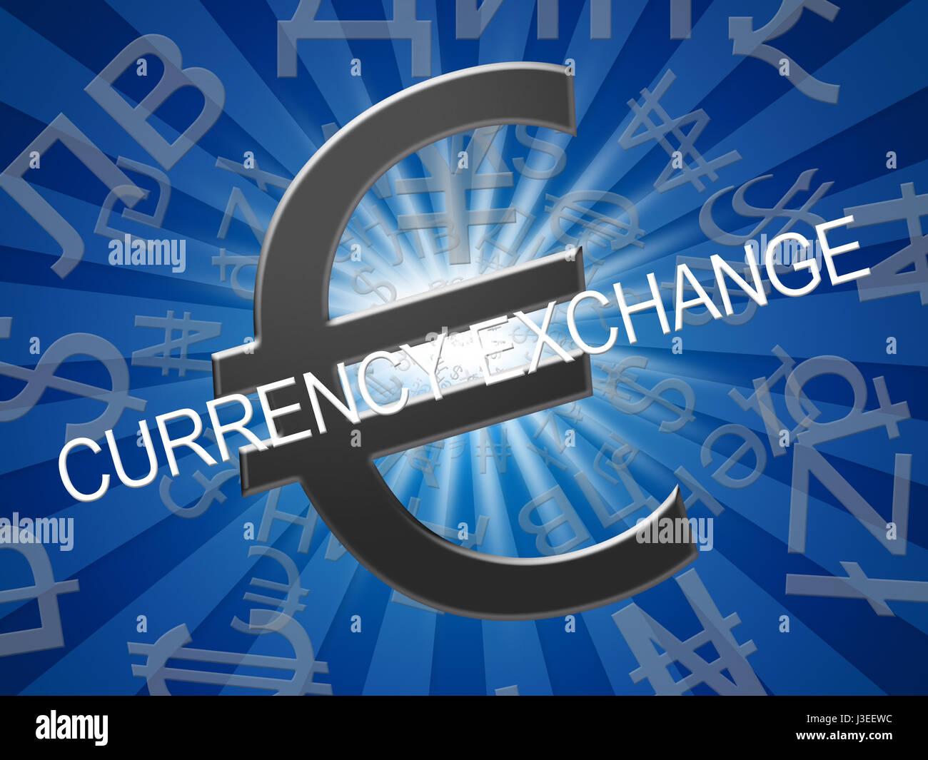 Currency Exchange Symbols Means Forex Rate 3d Illustration Stock Photo Alamy