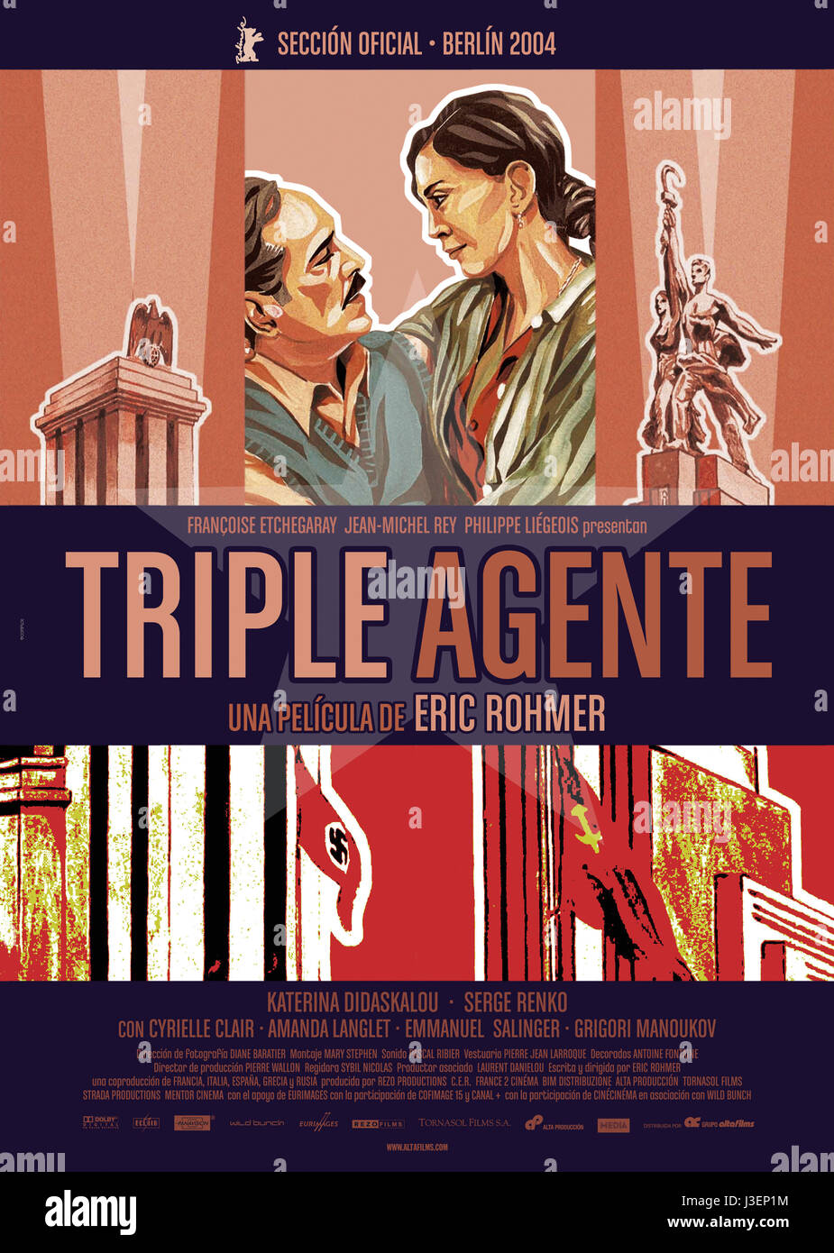 Triple agent Year : 2004 France / Spain / Italy Director: Eric Rohmer Movie poster (Fr) Stock Photo