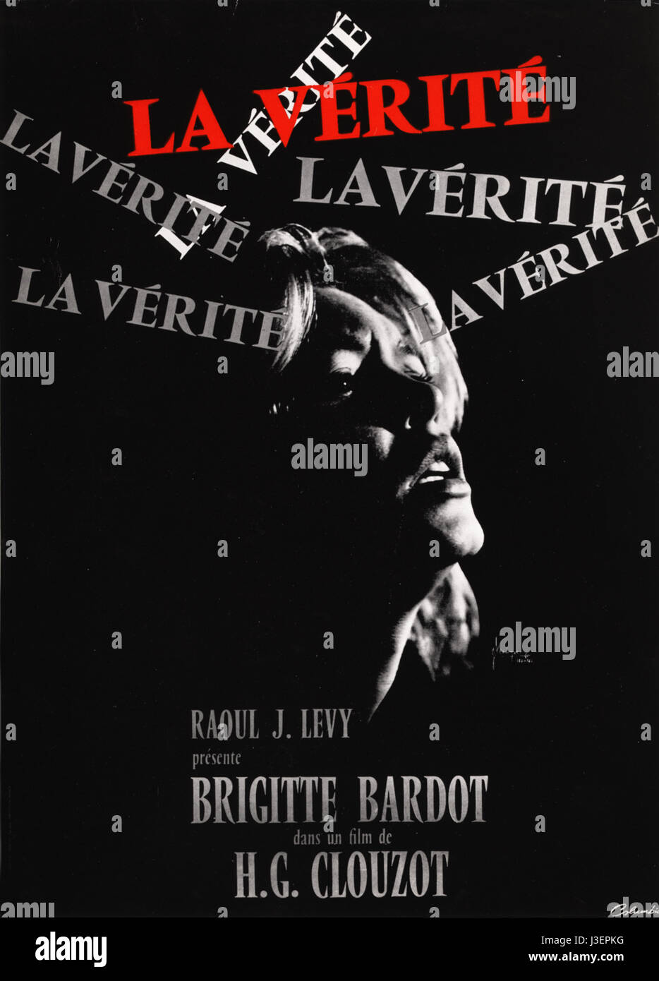 La Vérité The Truth Year : 1960 France Director : Henri-Georges Clouzot  Brigitte Bardot Movie poster (Fr Stock Photo - Alamy