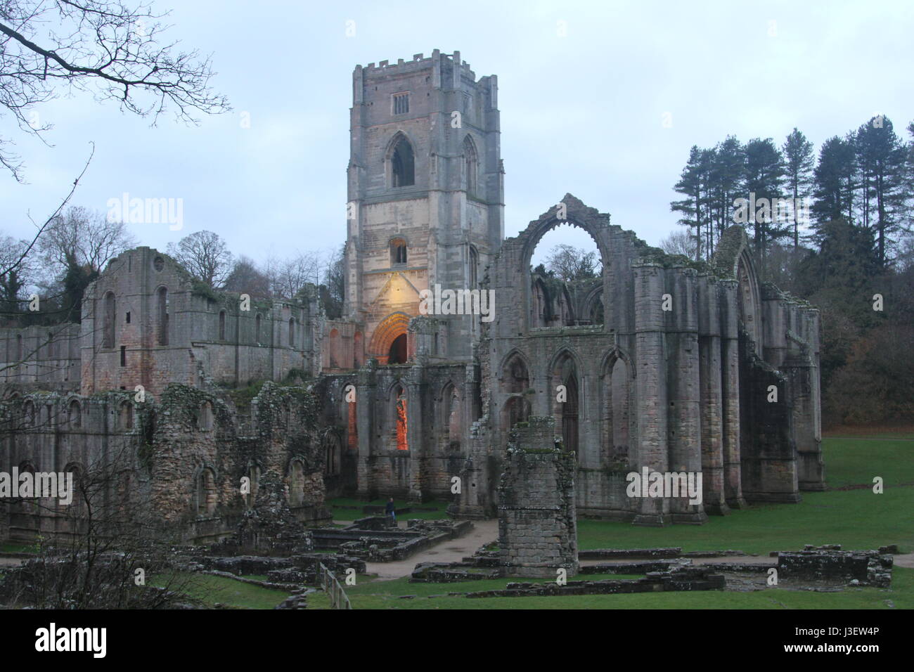 Fountain's Abbey, North Yorkshire Stock Photo