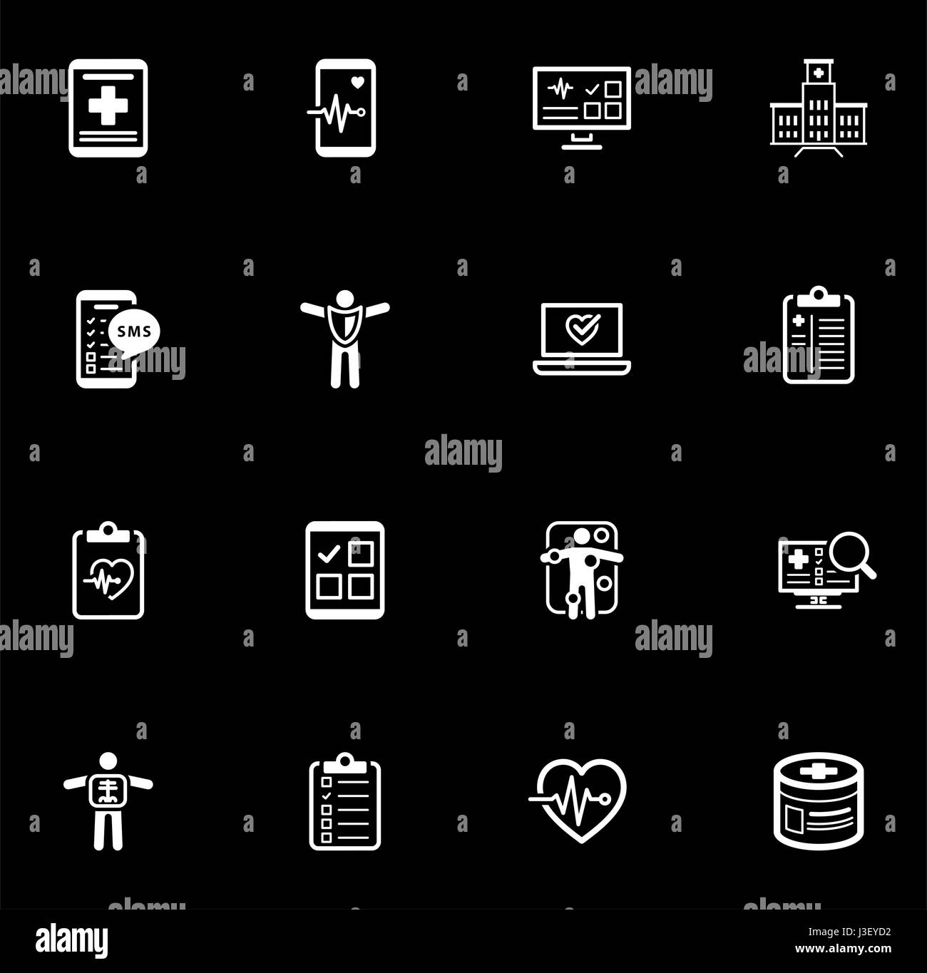Medical and Health Care Icons Set. Flat Design Stock Vector Image & Art ...