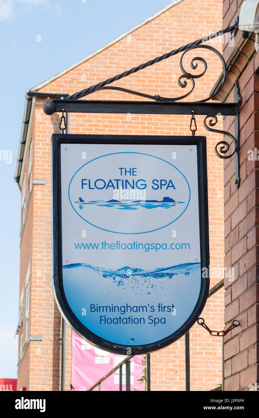 The Floating Spa, Birmingham's first floating spa, in the Jewellery Quarter Stock Photo