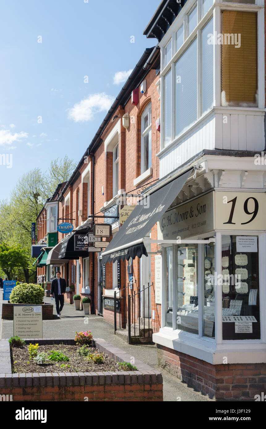 Row of jewellers shops in Vyse Street in Birmingham's Jewellery Quarter
