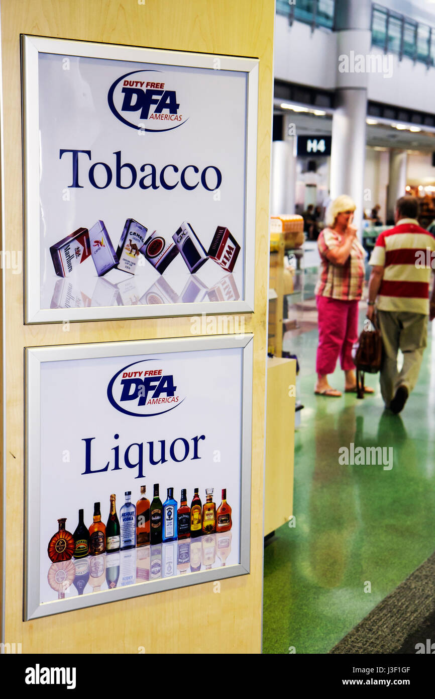 Miami Florida International Airport MIA,duty free,ad advertising