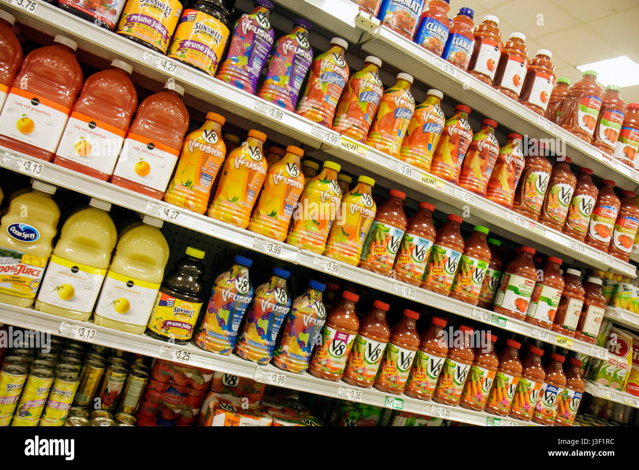 Display Fruit Juices In Supermarket High Resolution Stock Photography And Images Alamy