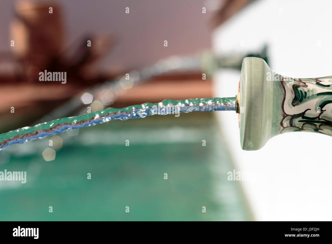Side view of waterjet in a swimming pool Stock Photo Alamy