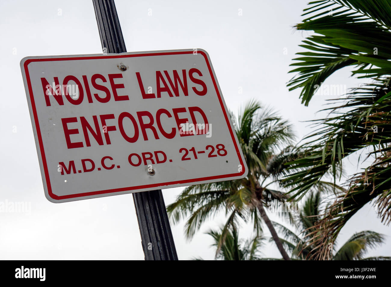Miami Beach Florida Ocean Drive sign ordinance noise laws enforced