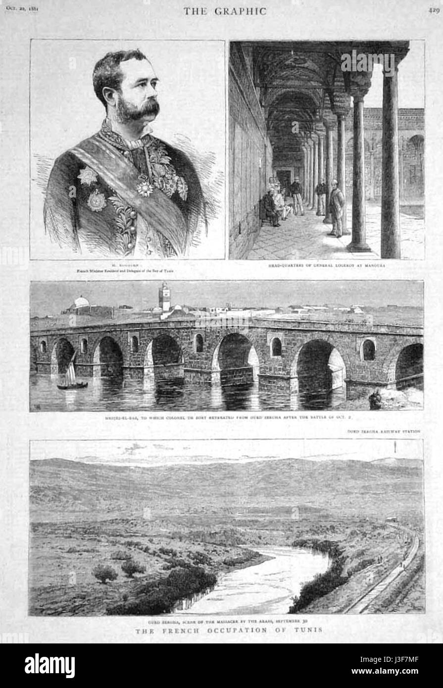 French occupation of Tunis 1881 The Graphic Stock Photo Alamy