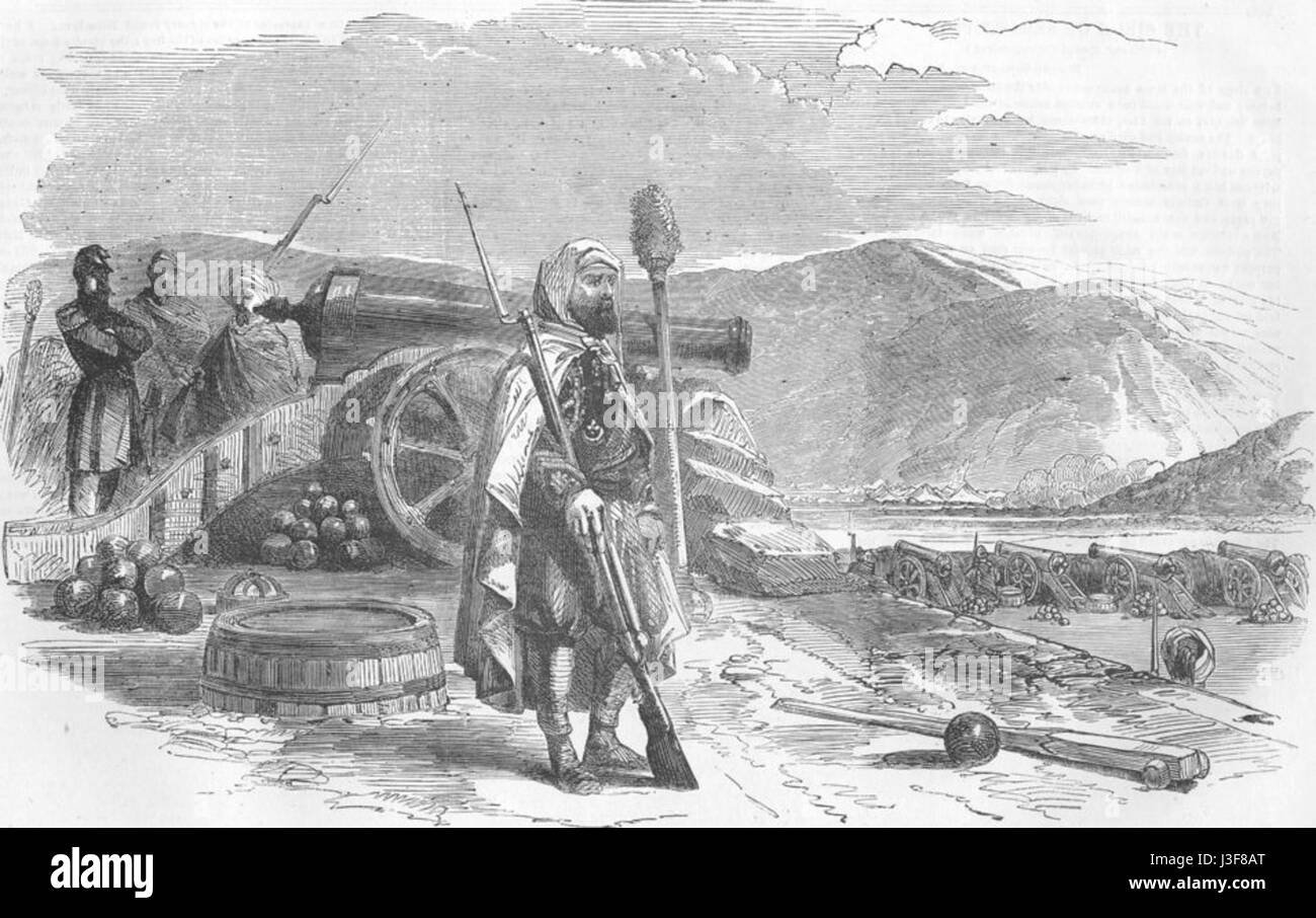 French ukraine spahi algerians french battery balaklava 1854 90129 p Stock Photo