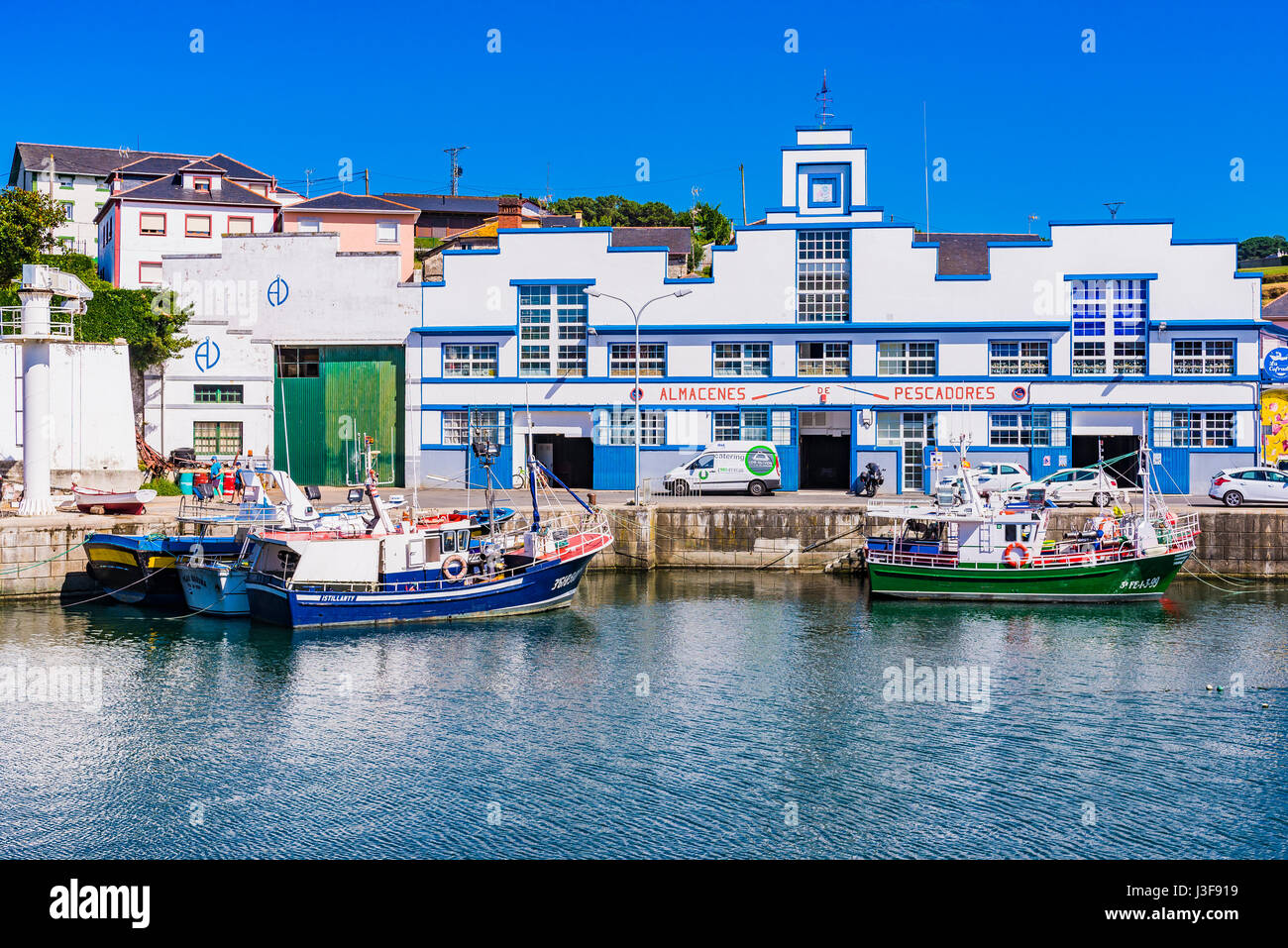 Puerto de Vega is one of eight parishes, administrative divisions, in Navia, a municipality within the province and autonomous community of Principali Stock Photo