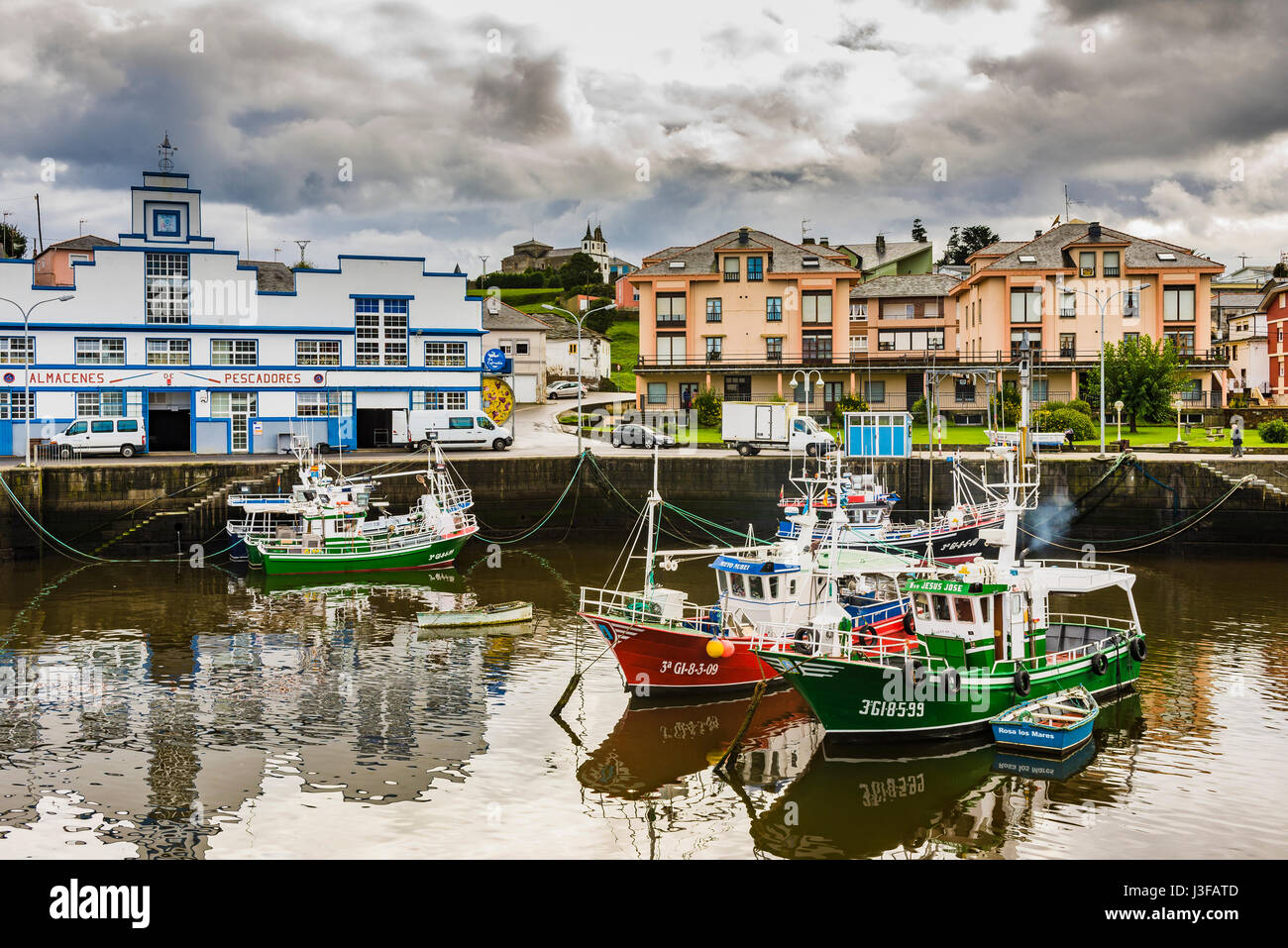 Puerto de Vega is one of eight parishes, administrative divisions, in Navia, a municipality within the province and autonomous community of Principali Stock Photo
