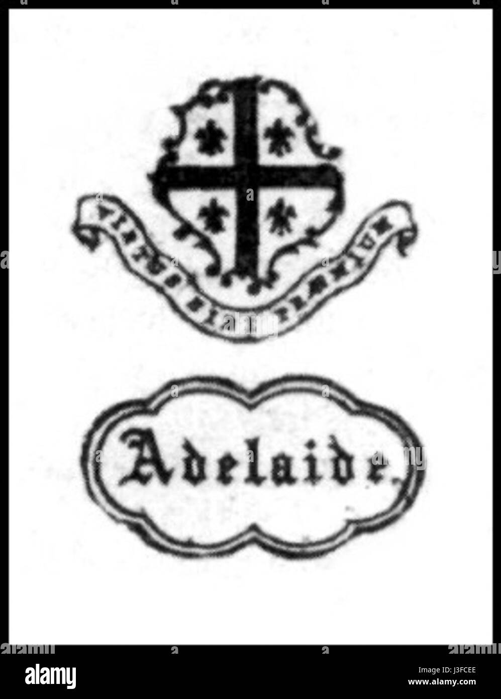 Family crest of Adelaide Lucy Fenton Stock Photo Alamy